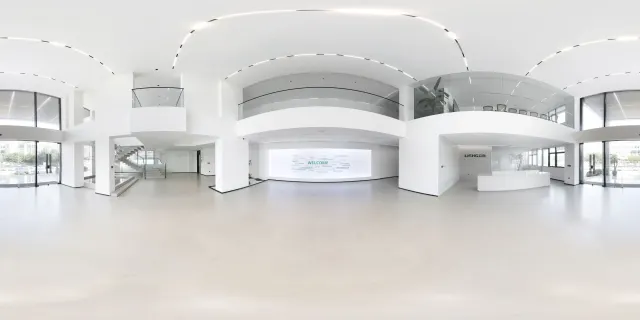 360° panorama of YAOSHG corporate office lobby and reception area
